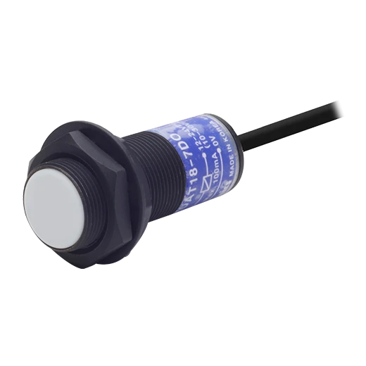 PRDA Серия Датчики индуктивные повышенной чувствительности в цилиндрическом корпусе c тефлоновым покрытием (с кабелем)